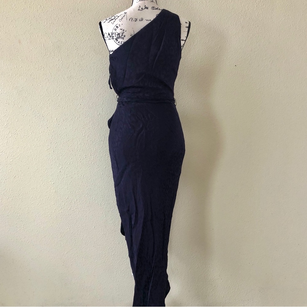 Ted Baker Zoeii Cheetah Print One Shoulder Dress Ted Size 0 / US Size 2 - Picture 4 of 7